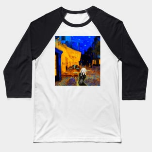 Vincent van Gogh's Café Terrace at Night WITH THE SCREAM EDWARD MUNCH Baseball T-Shirt